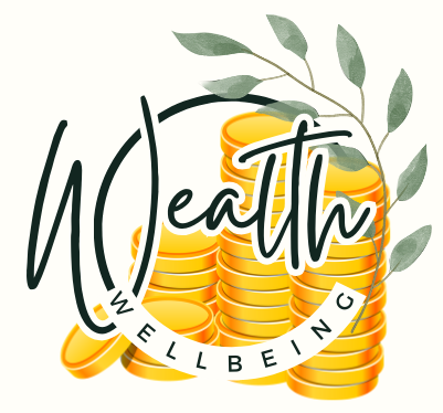 coins and leaf wealth wellbeing